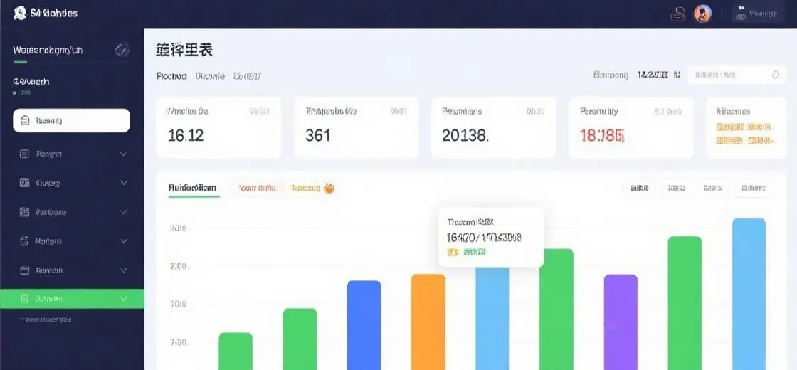 数据仪表盘示意图